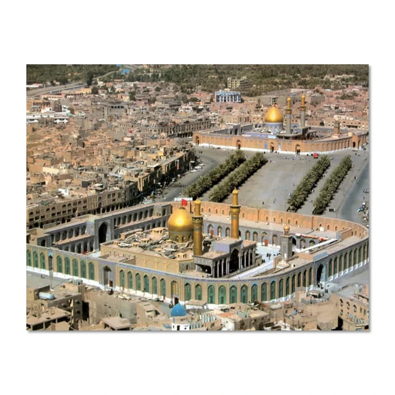 پرچم مدل مخملی بین الحرمین امام حسین (ع) کد 5000137-140110