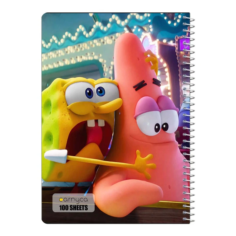 دفتر مشق 100 برگ سیمی کارنیکا طرح باب اسفنجی spong bob کد 90309