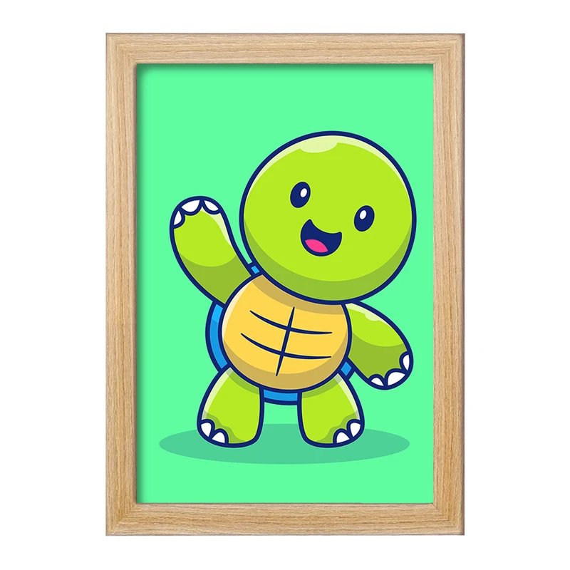 تابلو خندالو مدل حیوانات بامزه لاکپشت کد 29635