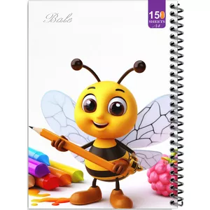 دفتر نقاشی 150 برگ انتشارات  بله مدل رحلی طرح فانتزی زنبور نقاش کد A4-P451