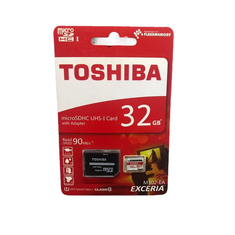 کارت حافظه‌ microSDHC توشیبا مدل M302-EA کلاس 10 استاندارد UHS-I ظرفیت 32 گیگابایت به همراه آداپتور SD