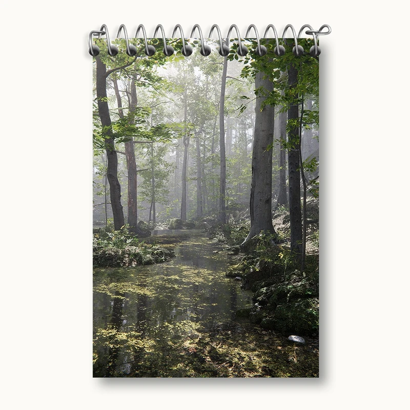 دفتر یادداشت 50 برگ خندالو مدل منظره جنگل کد F358