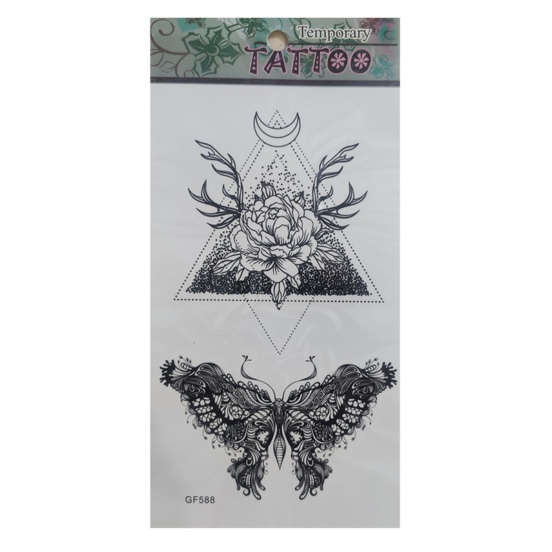 تتو موقت طرح پروانه و گل کد 86