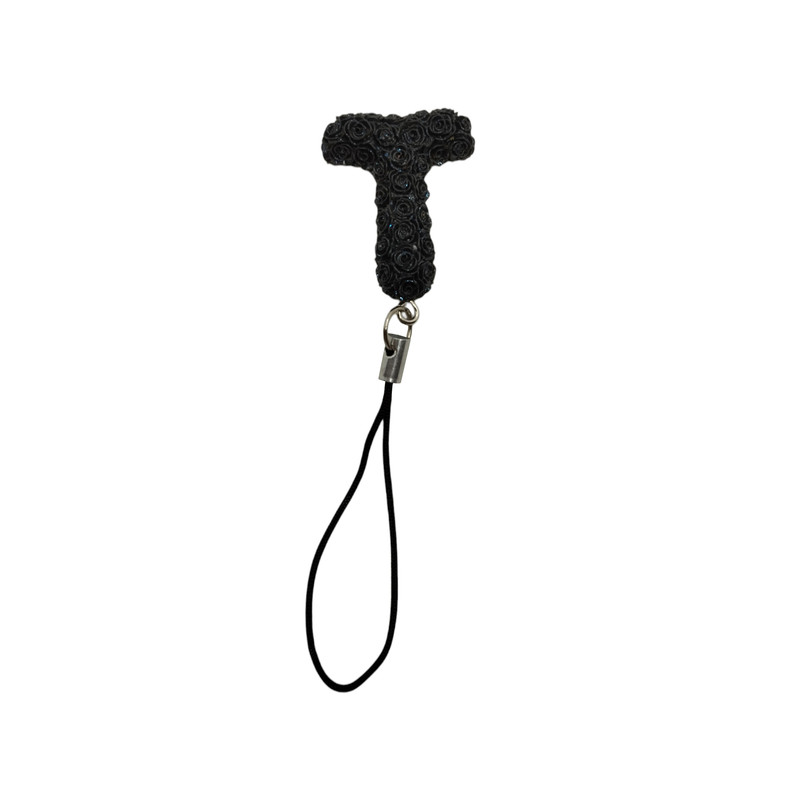 آویز موبایل مدل گل طرح حرف T