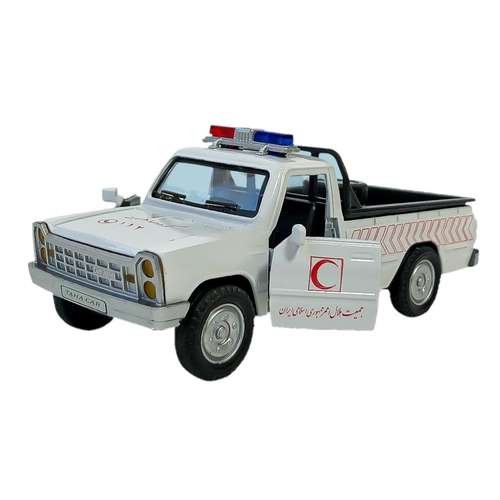 ماکت ماشین مدل نیسان هلال احمر فلزی 