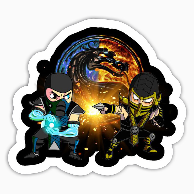 استیکر لپ تاپ بووم طرح بازی مدل Mortal Kombat کد JC08