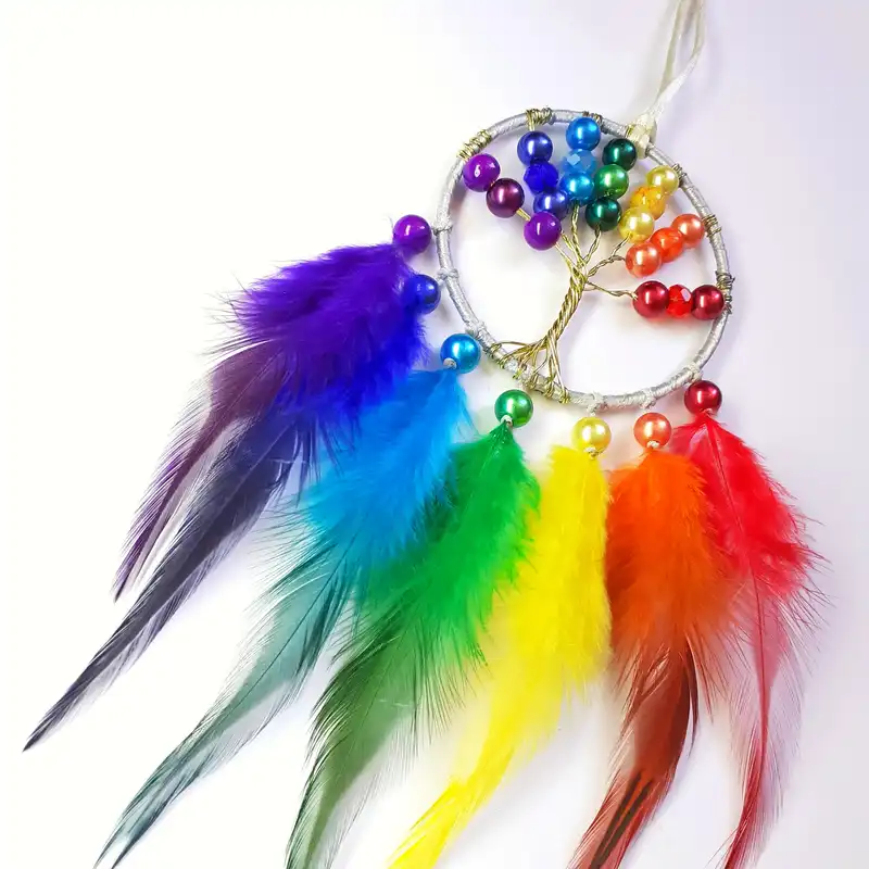 آویز دریم کچر مدل درخت زندگی هفت چاکرا کد Lft007