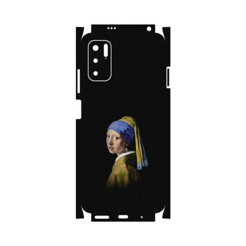 برچسب پوششی ماهوت مدل Girl with a Pearl Earring of Vermeer-FullSkin مناسب برای گوشی موبایل شیائومی Redmi Note 10 5G