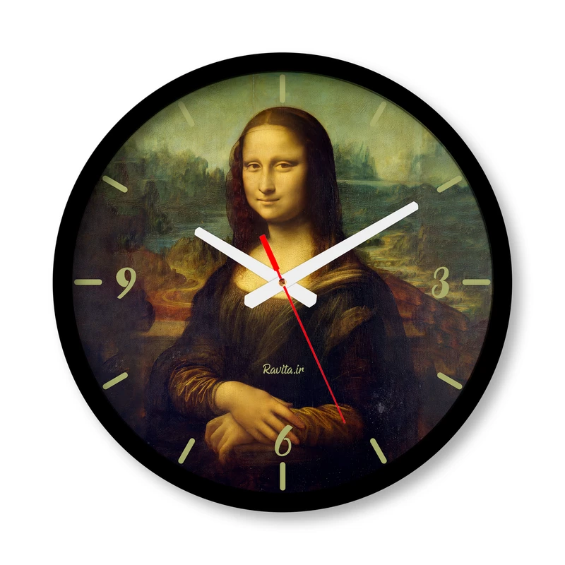 ساعت رومیزی عقربه‌ای راویتا مدل نقاشی مونالیزا  کد 3555