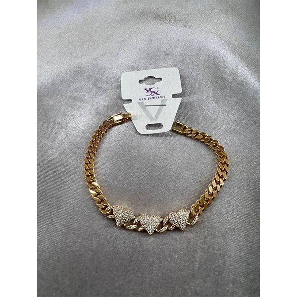 دستبند زنانه وای اس ایکس مدل زنجیری جواهری طرح قلب کد 875445 -  - 6