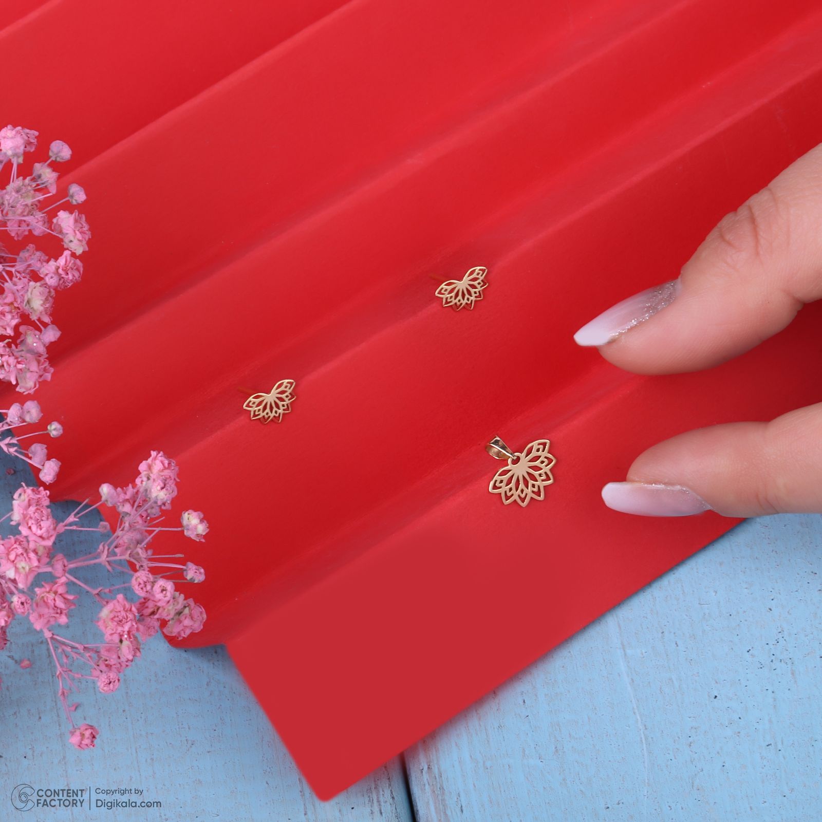 نیم ست طلا 18 عیار زنانه سایا گلد مدل لوتوس ns9 -  - 10