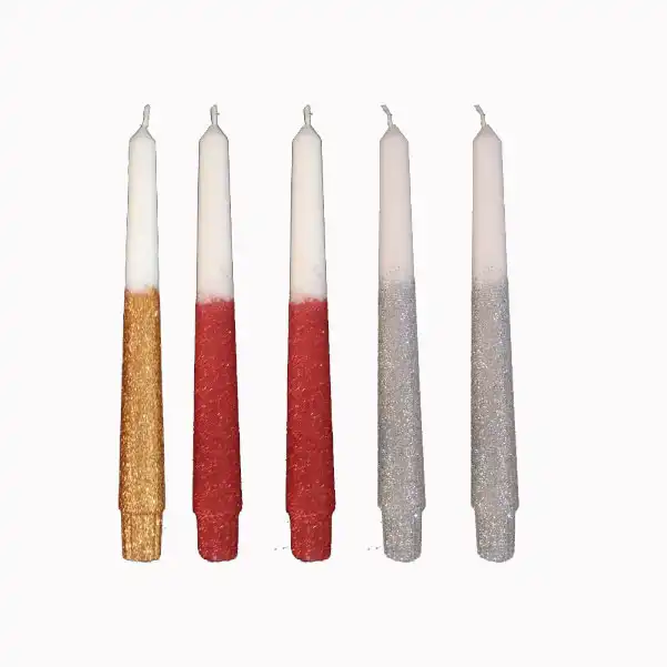 شمع مدل قلمی نیم اکلیلی بسته 2 عددی