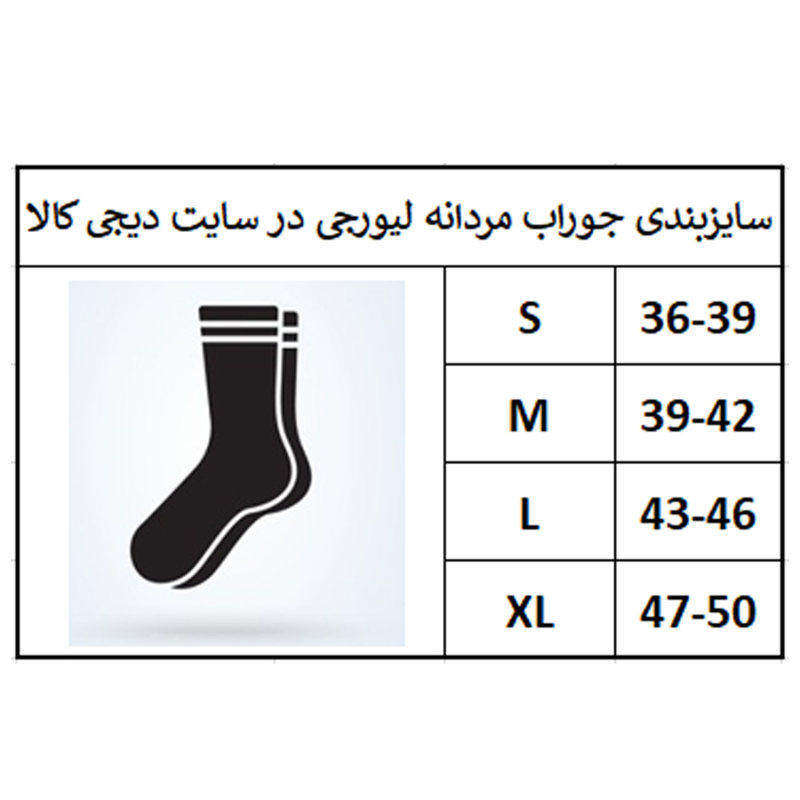 جوراب مردانه لیورجی مدل پشمی 2026