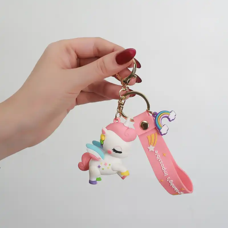 جاکلیدی زنانه مدل  فانتزی طرح اسب تک شاخ سیلیکونی کد 210002130