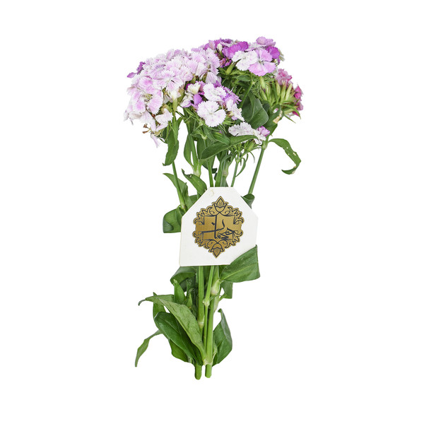 دسته گل قرنفول بنفش صورتی هیمان کد 1074