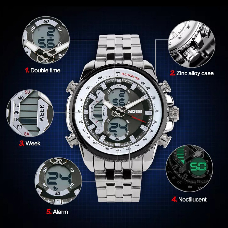 ساعت مچی عقربه‌ای مردانه اسکمی مدل 0993blc