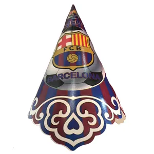 کلاه تولد مسترتم طرح بارسلونا پلاس بسته 10 عددی