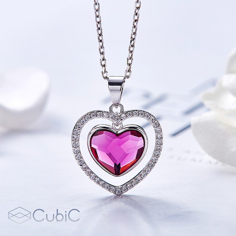 گردنبند نقره زنانه کوبیک مدل QB-8714
