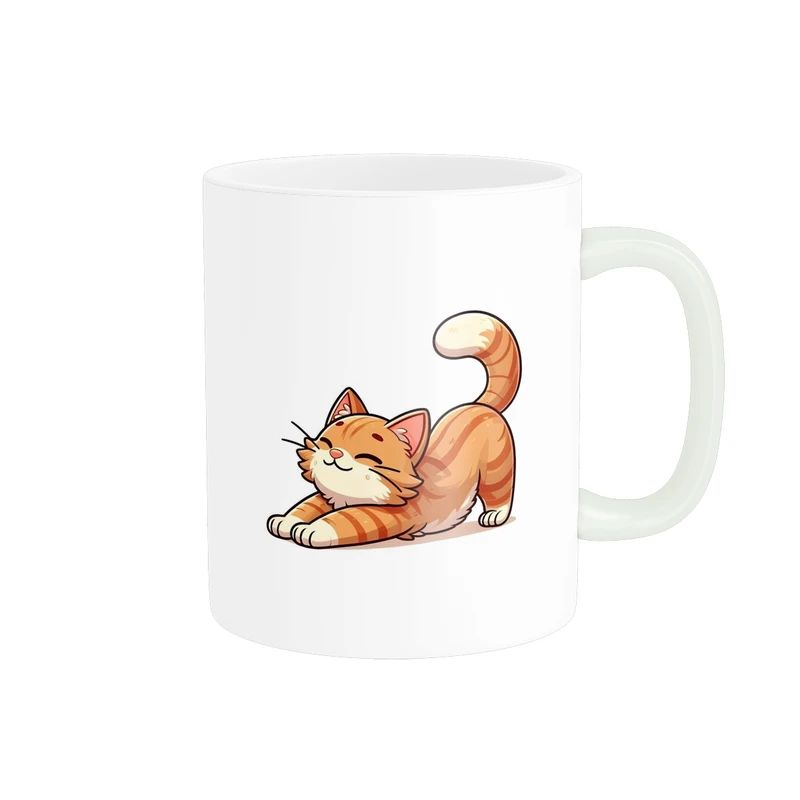 ماگ پاد آفرین مدل فانتزی طرح کارتونی گربه بامزه خسته کیوت کد p11857