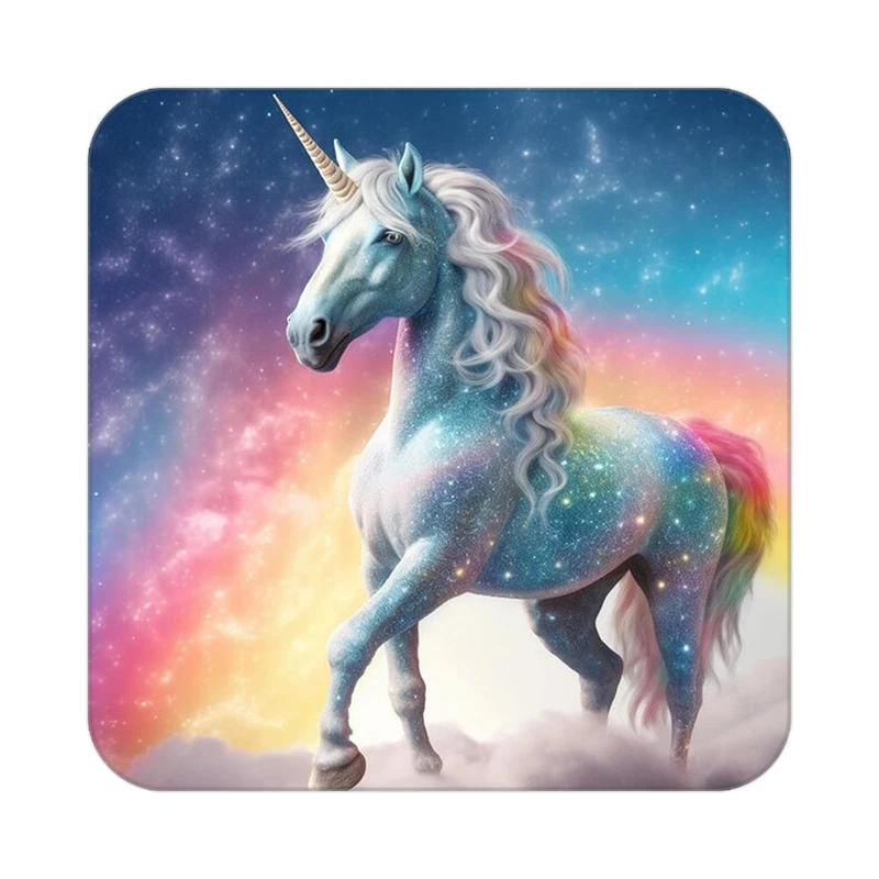 زیر لیوانی کاکتی طرح اسب تک شاخ و یونیکورن مدل mp33295