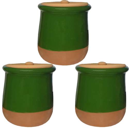 ظرف دیزی سفالی مدل یک نفره بسته 3 عددی