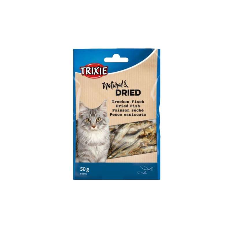 تشویقی طبیعی گربه تریکسی مدل Dried Fish وزن 50 گرم 