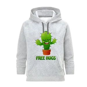 هودی زنانه مدل کاکتوس کد J228 رنگ طوسی