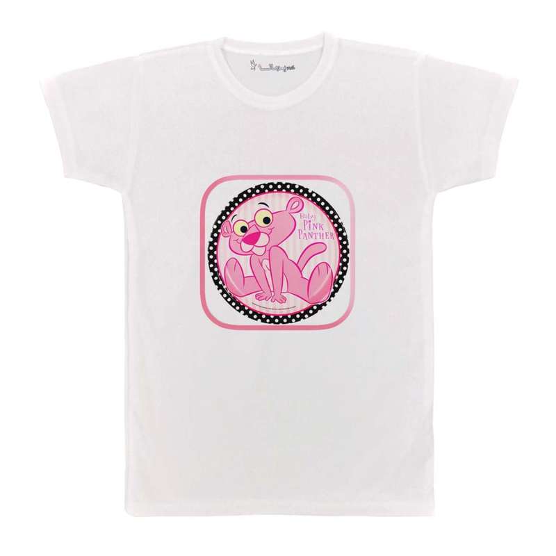 تی شرت بچگانه پرمانه طرح پلنگ صورتی کد pmt.4712