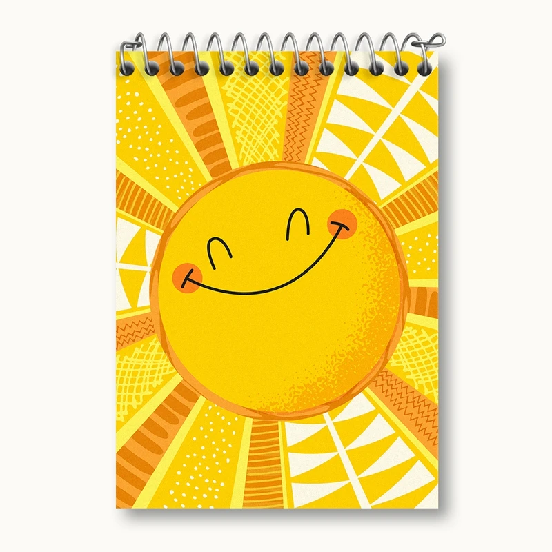 دفتر یادداشت 50 برگ خندالو مدل خورشید کیوت کد N1495