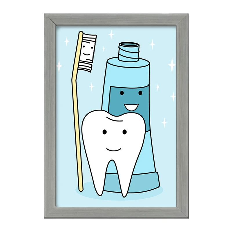 تابلو خندالو طرح دندان و دندان پزشکی کودکانه کد 36752