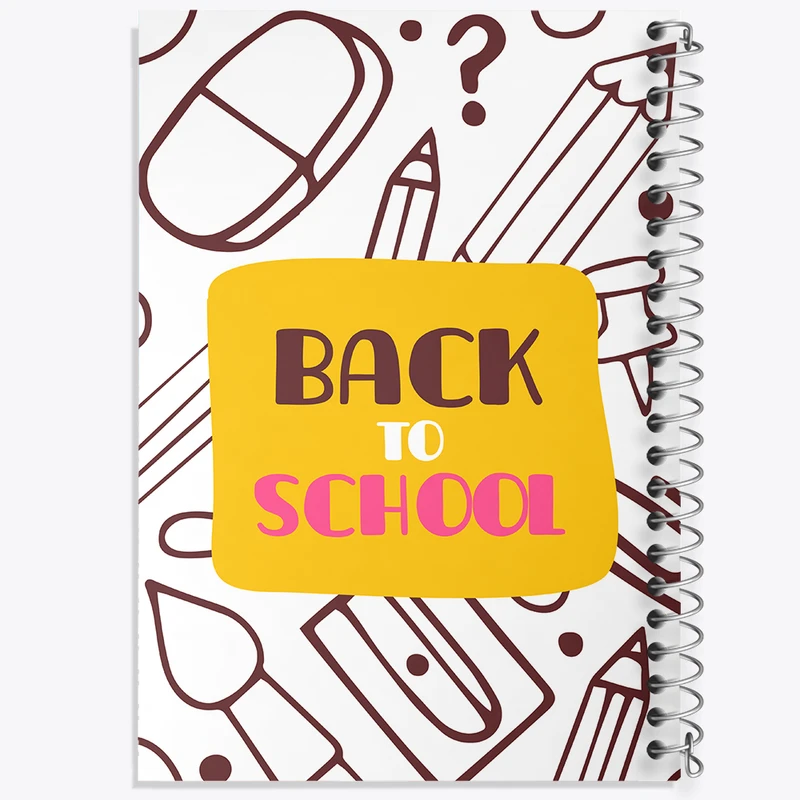 دفتر شطرنجی 50 برگ خندالو مدل Back To School کد N287