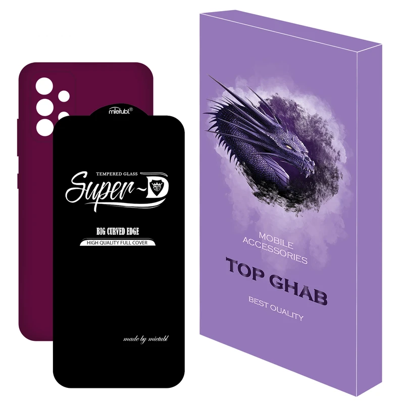  کاور تاپ قاب مدل 2SDL مناسب برای گوشی موبایل سامسونگ Galaxy A32 4G به همراه محافظ صفحه نمایش