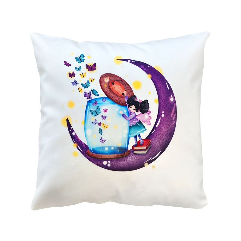 کاور کوسن کودک مدل پروانه دخت سایز 40x40 سانتی متر کد NA-W-PD-4040