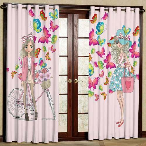  پرده چاپی مدل هازان طرح کودک سایز 280x140 سانتی متر