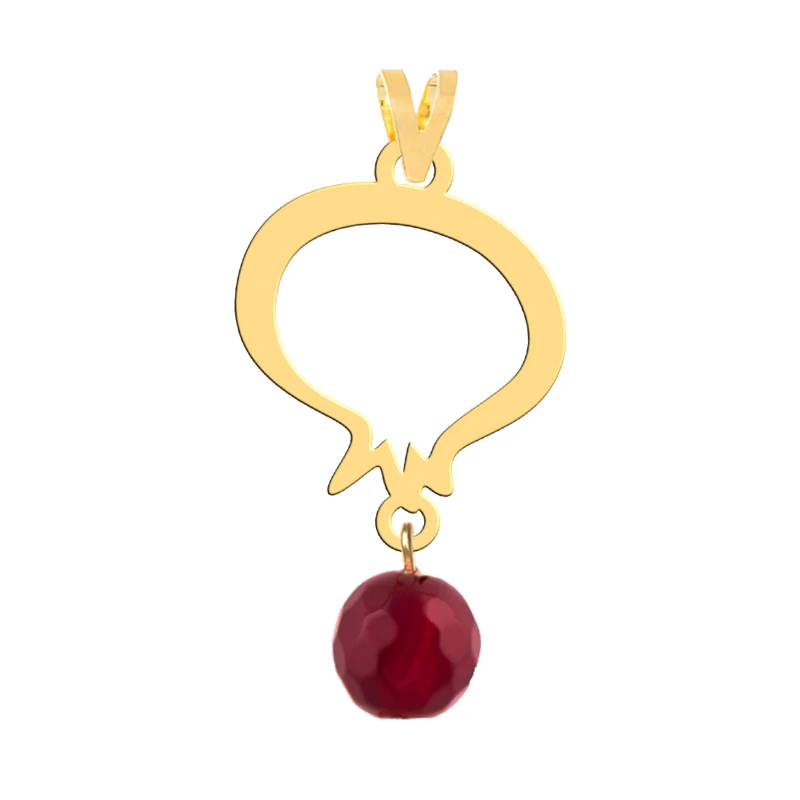 آویز گردنبند طلا 18 عیار زنانه فرشته طرح انار یلدا WNLASZ-000047