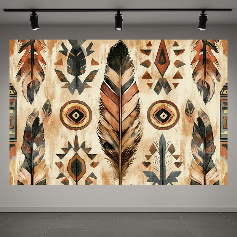 تابلو بوم طرح مخمل انتزاعی پر مدل فانتزی کد AR3059400