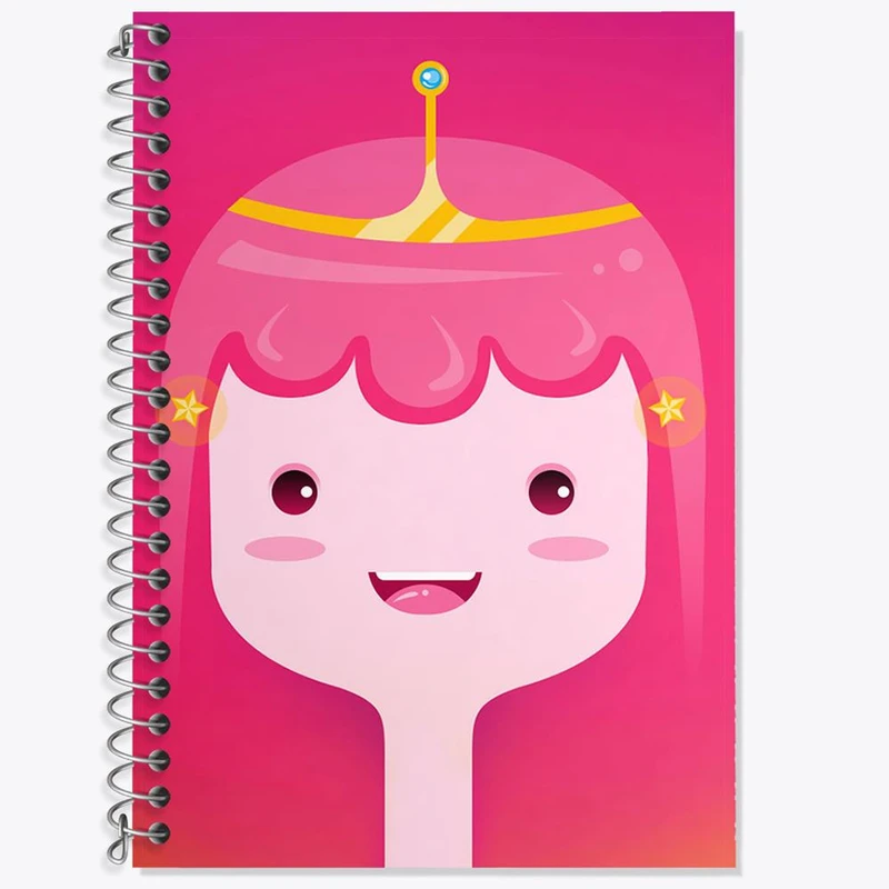 دفتر زبان 50 برگ خندالو مدل سه خط طرح پرنسس بابل گام وقت ماجراجویی Adventure Time کد 20808