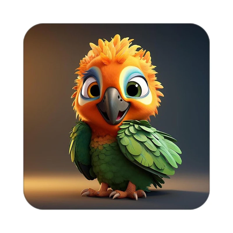 زیر لیوانی کاکتی طرح حیوانات کارتونی مدل mp27998