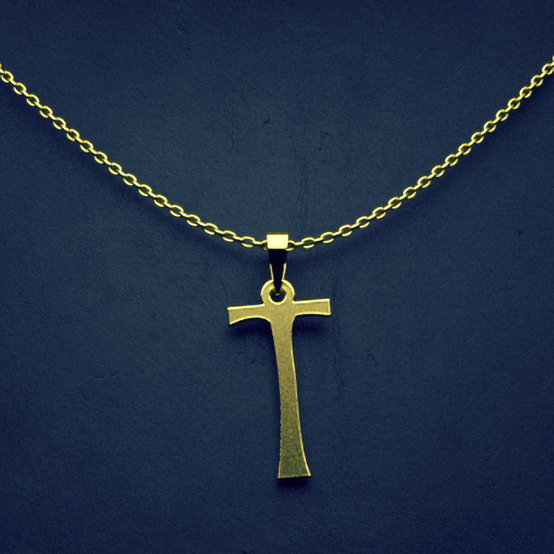 گردنبند طلا 18 عیار زنانه مدوپد مدل حرف T کد H2-1-1540