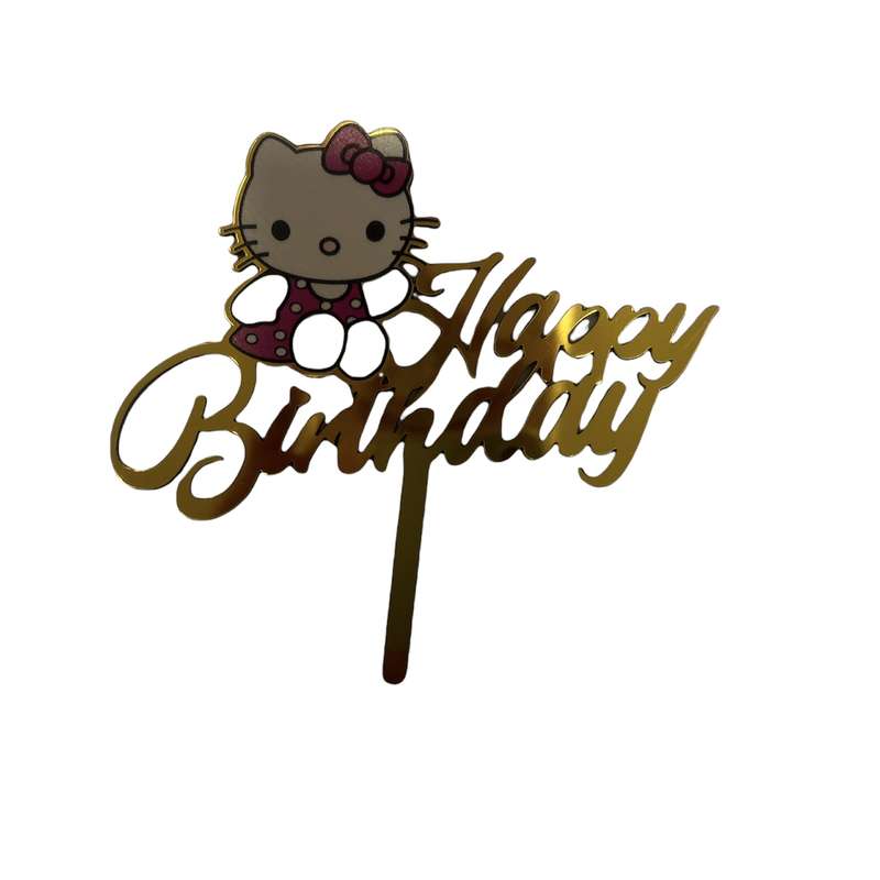 تاپر تزیین کیک مدل کیتی کد HBD9