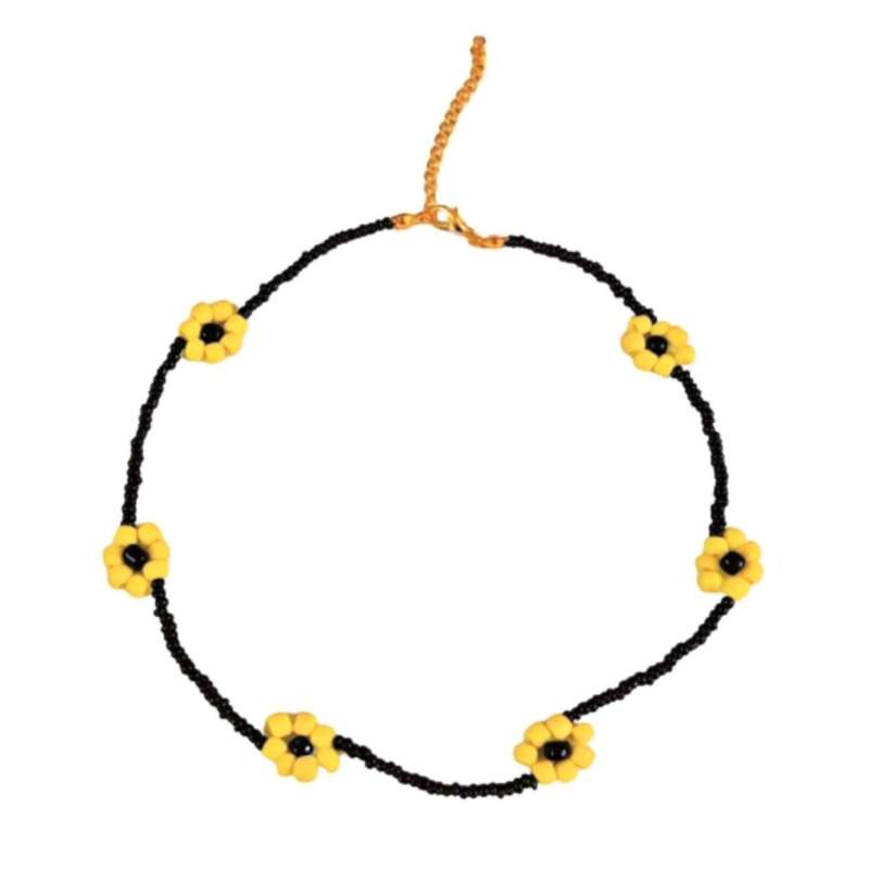 گردنبند دخترانه مدل منجوق شکوفه 02 گردنبند دخترانه مدل منجوق شکوفه 02