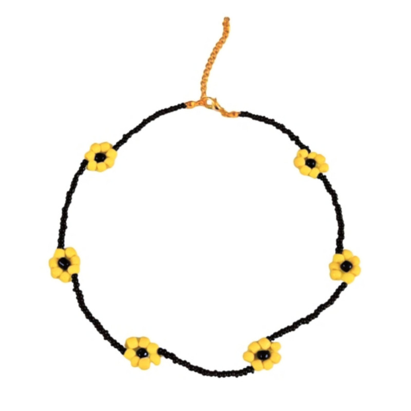 گردنبند دخترانه مدل منجوق شکوفه 02 گردنبند دخترانه مدل منجوق شکوفه 02