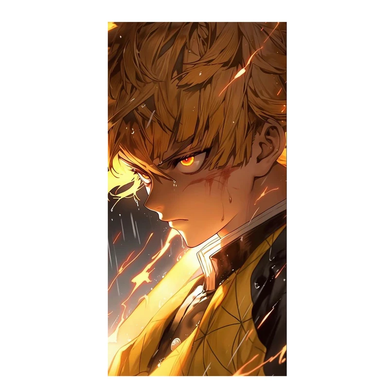 استیکر لپ تاپ و موبایل مدل انیمه طرح شیطان کش زنیتسو آگاتسوما demon slayer Zenitsu Agatsuma کد 736