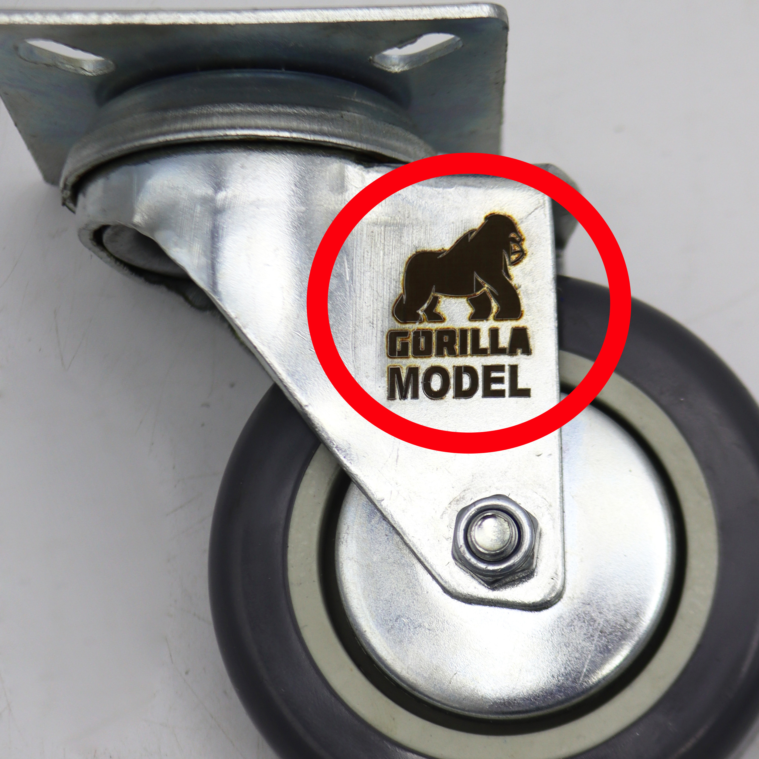 چرخ گردان کفی دار مدل گوریلا کد YP-LASTIC-KAFI-75MM