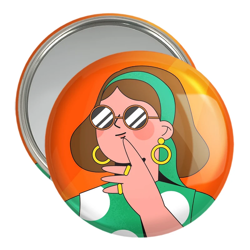 آینه جیبی خندالو مدل دختر قوی Girl Power کد 28936