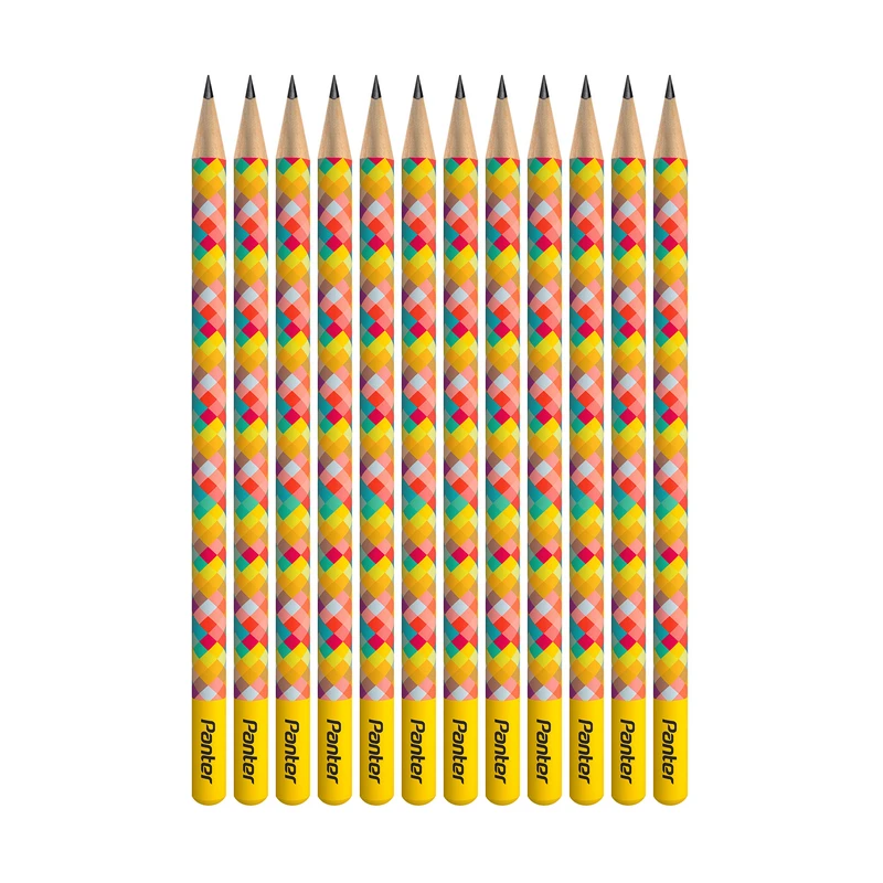 مداد مشکی پنتر سری Art مدل Square کد BP114-5 بسته 12 عددی
