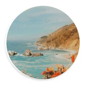 دیوارکوب طرح نقاشی ساحل دریا و رنگین کمان مدل wtb924