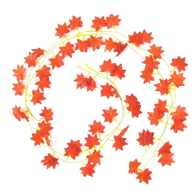 گل مصنوعی مدل ریسه برگ طرح پاییز بسته دو عددی