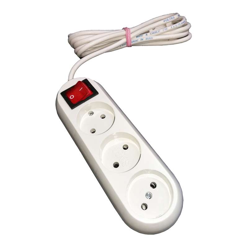 سه راهی برق صبا مدل 3 Socket