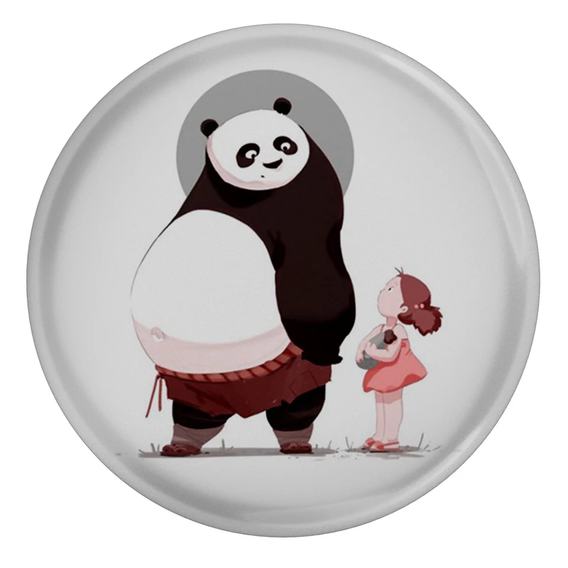 مگنت طرح دختر بچه و پاندا کونگ فوکار مدل S5079 